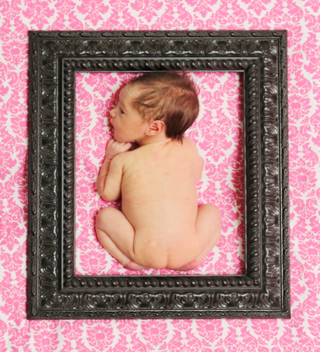girl newborn photos frame